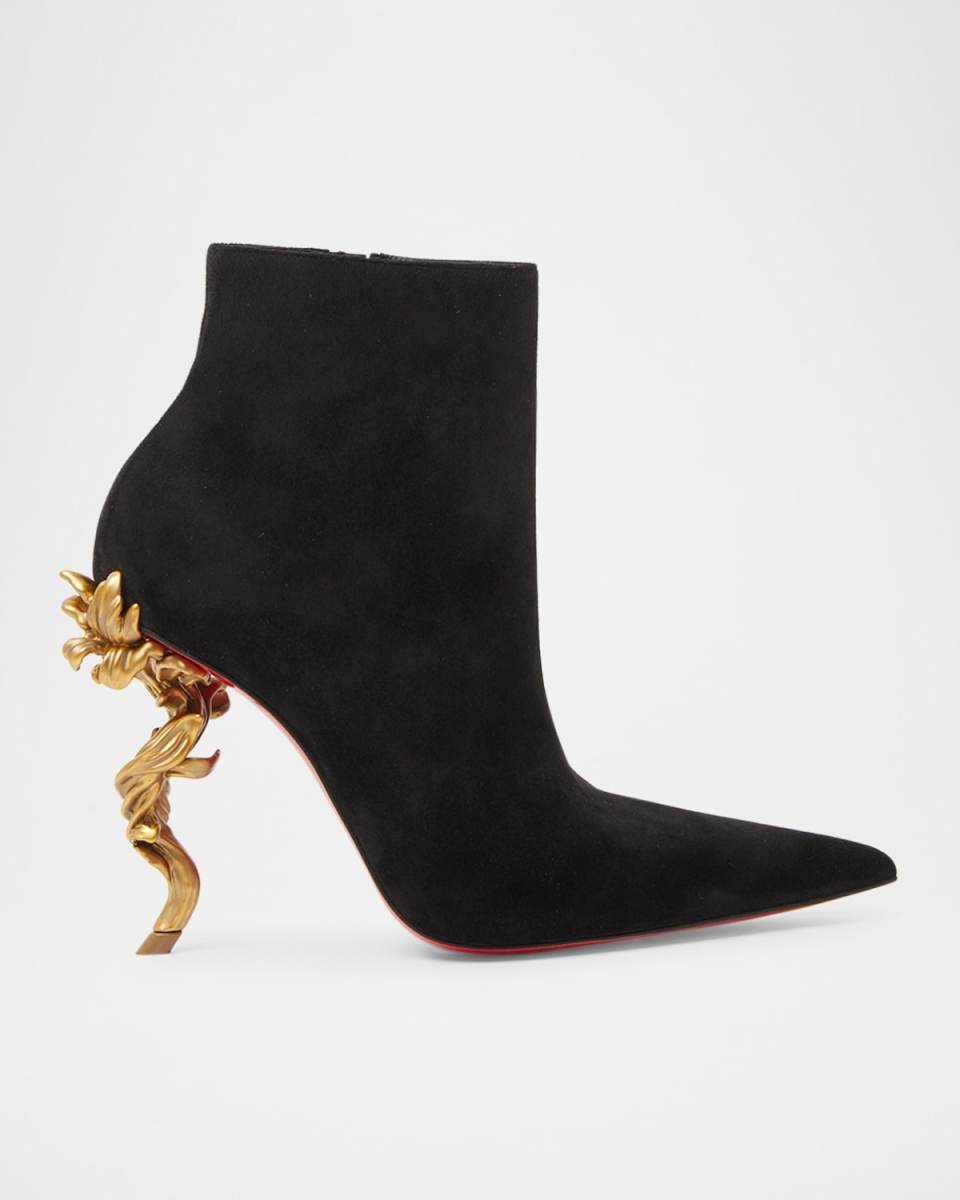 Belle Suede Red Sole Ankle Booties
